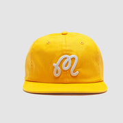 Malbon Golf | M Script Chainstitch Painters Hat Yellow