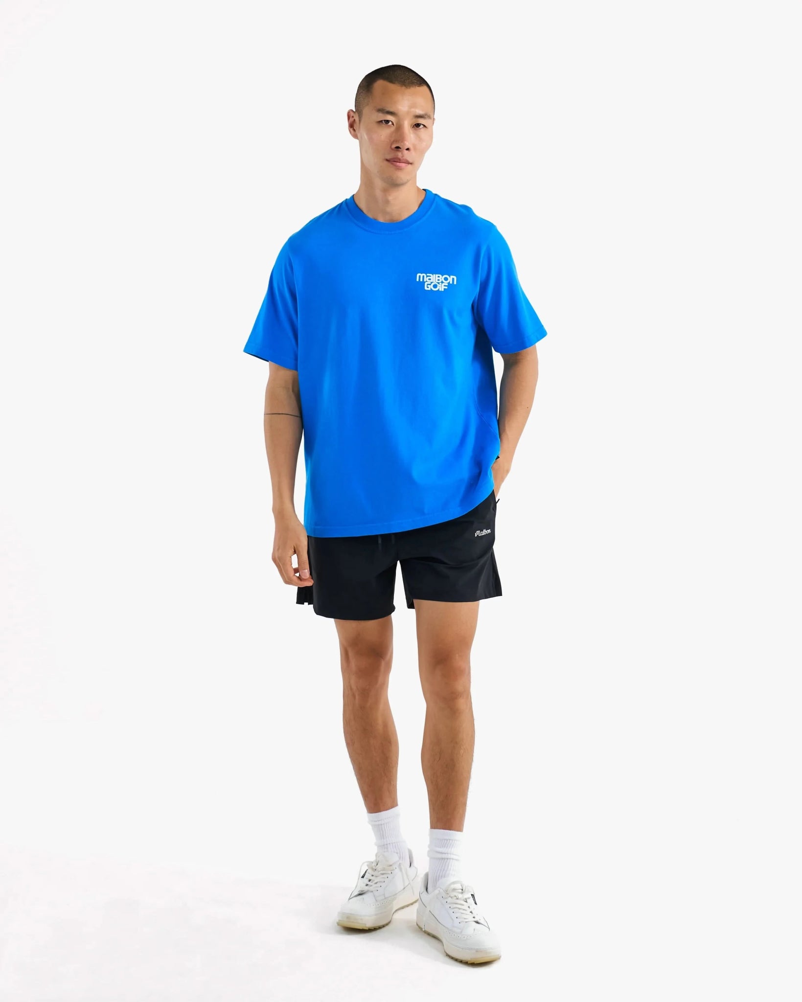 Malbon Golf Swing Oil Tee - Royal Blue - Gallery Streetwear