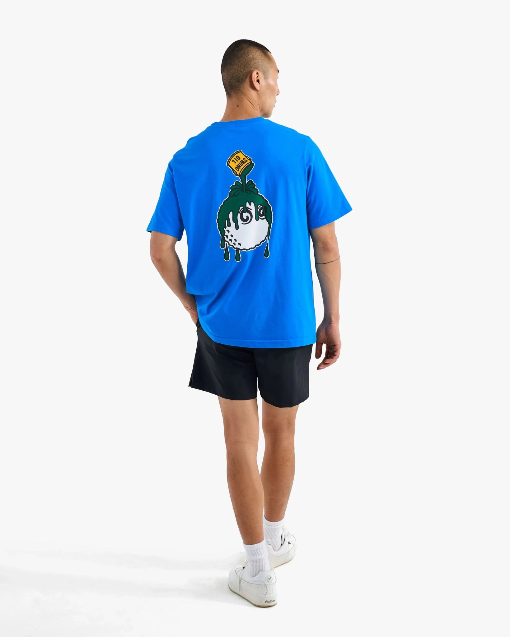 Malbon Golf Swing Oil Tee - Royal Blue - Gallery Streetwear