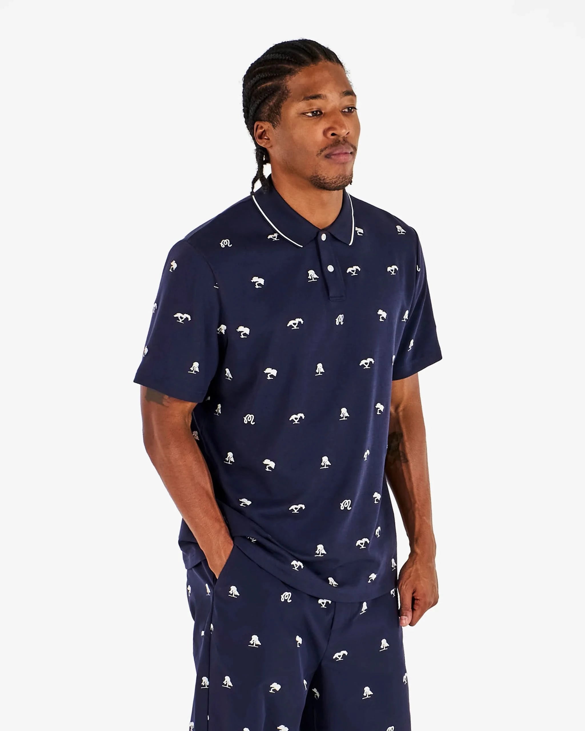 Malbon Golf Torrey Pines Polo - Navy - Gallery Streetwear