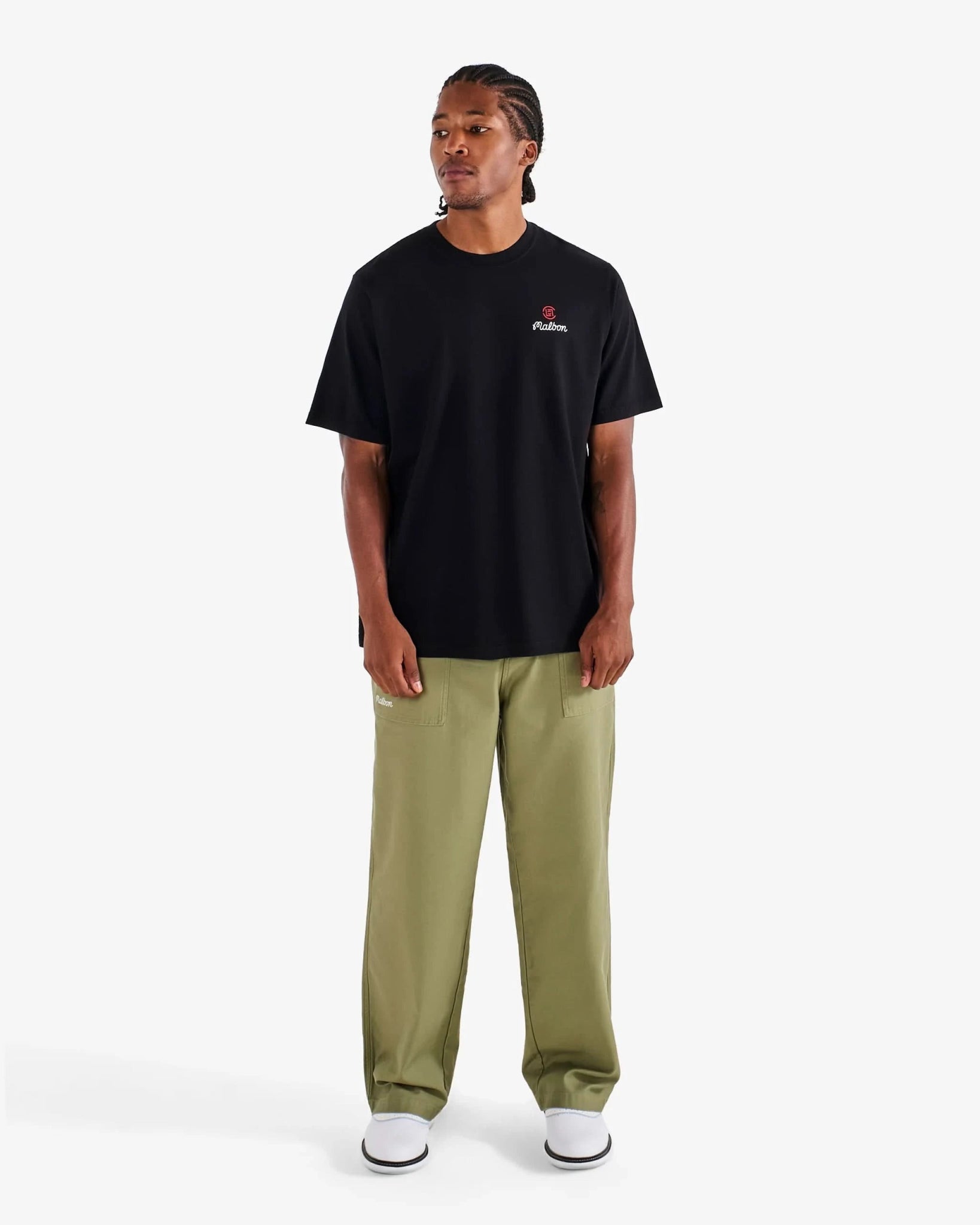 Malbon Golf x CLOT﻿ Bermuda Tee – Black - Gallery Streetwear