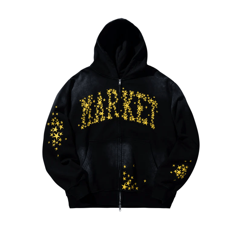 Market Studios | Galaxy Arc Zip Hoodie – Black - Gallery Streetwear