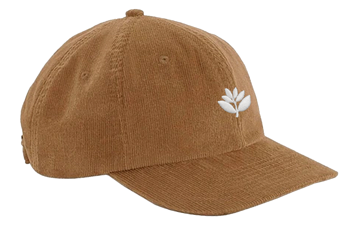 Magenta Bossed Cord 6-Panel Hat Beige