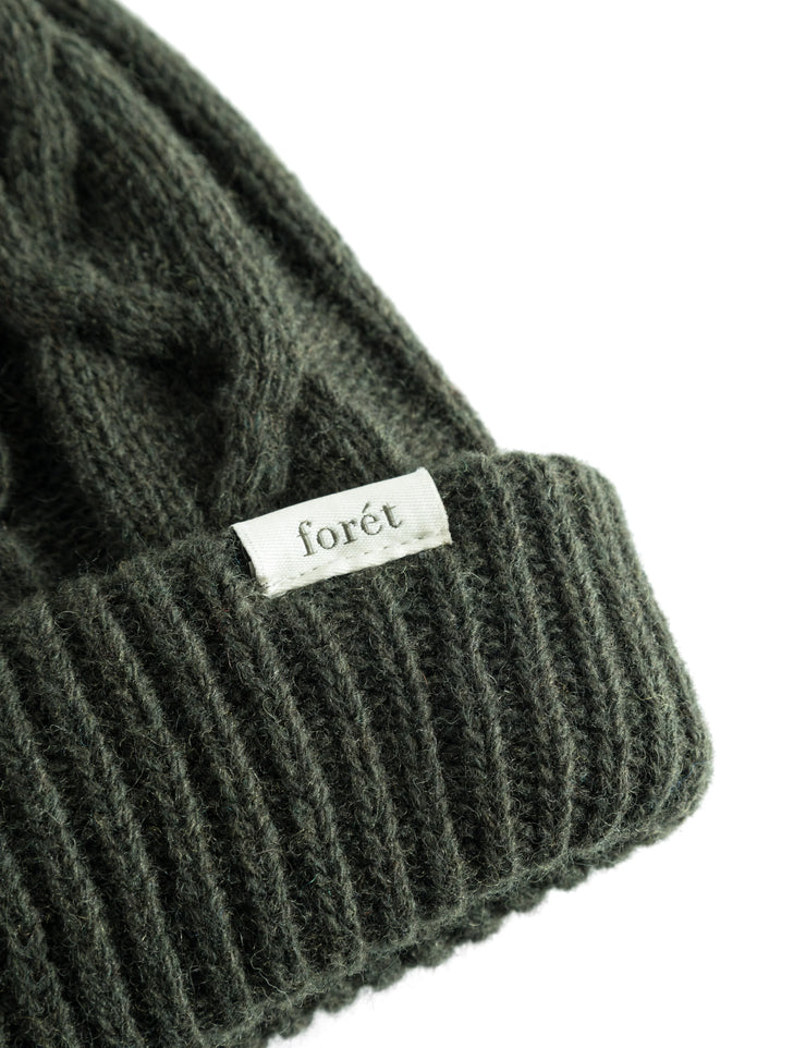 Foret | Hybrid Cable Beanie Green