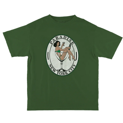 Paradise NYC Party Girl Tee Green