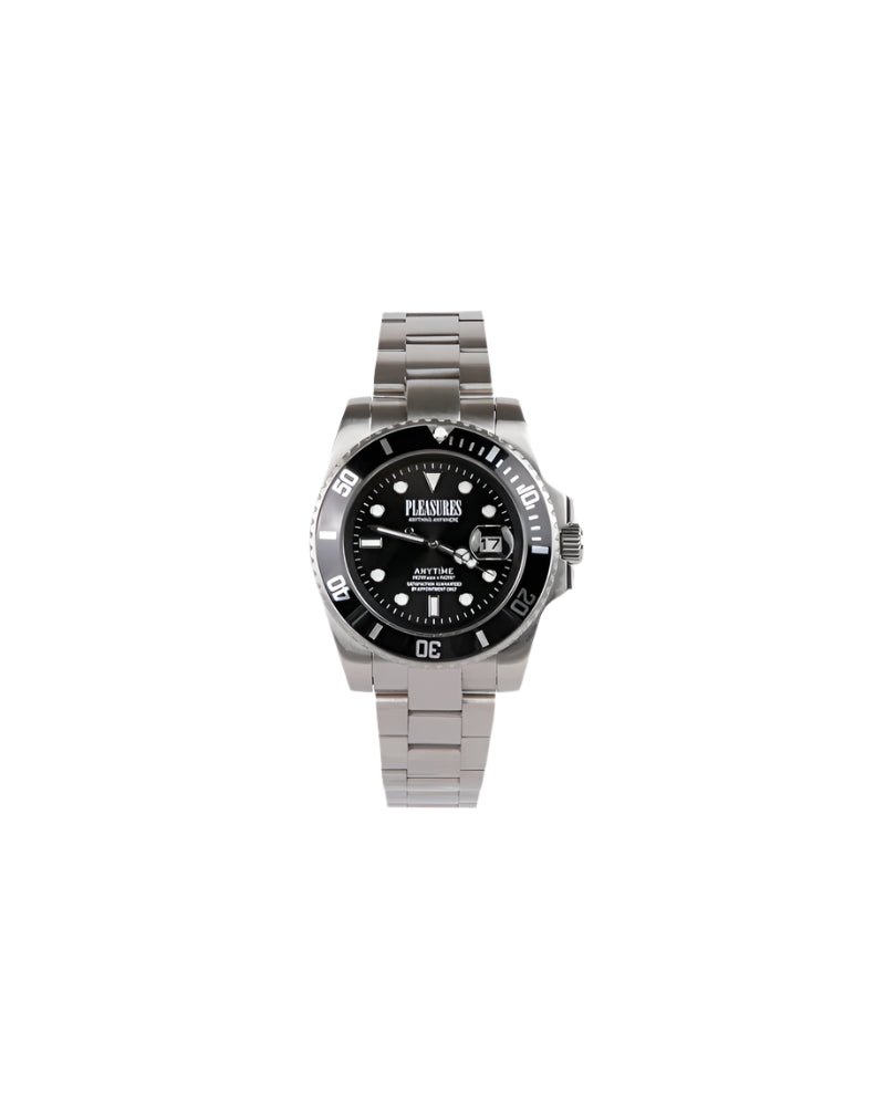 Pleasures Anytime Watch – Black Stainless Steel Streetwear Timepiece - Gallery Streetwear