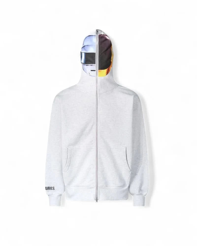 Pleasures x Daft Punk Ram Zip Up Hoodie – Grey - Gallery Streetwear