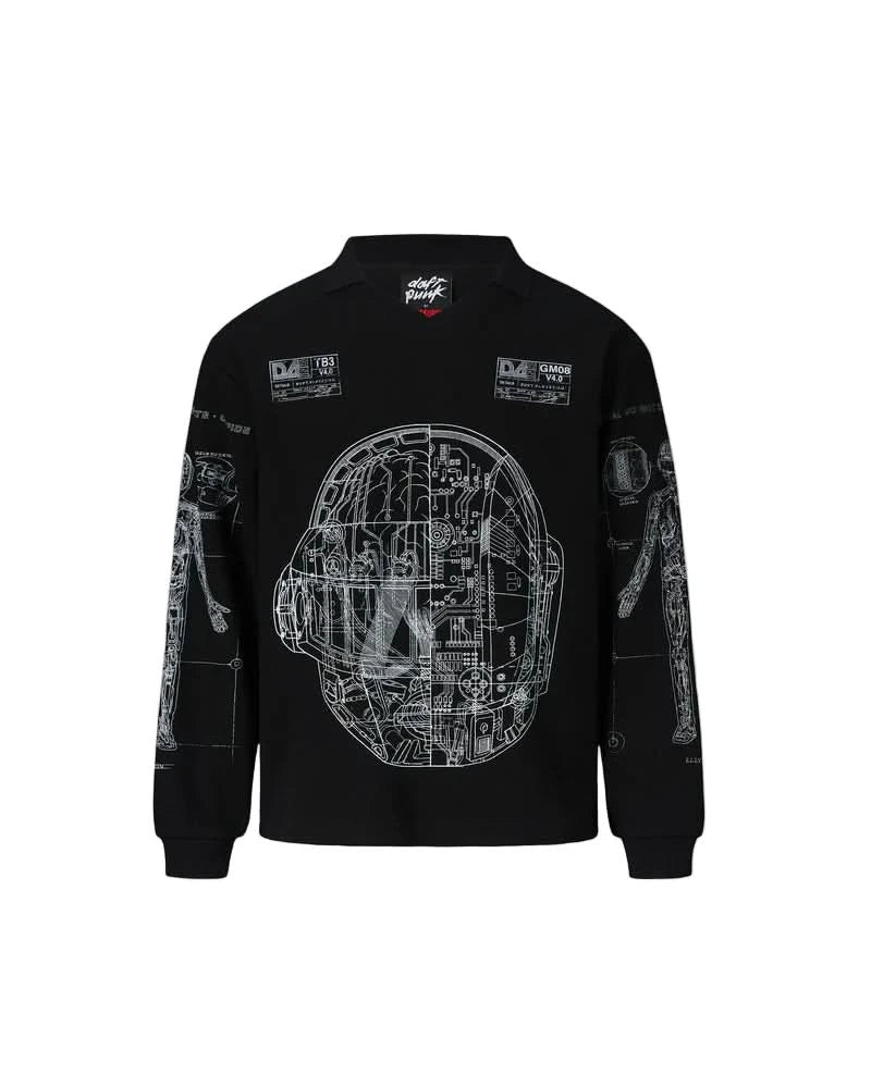 Pleasures x Daft Punk Schematic L/s Polo - Gallery Streetwear