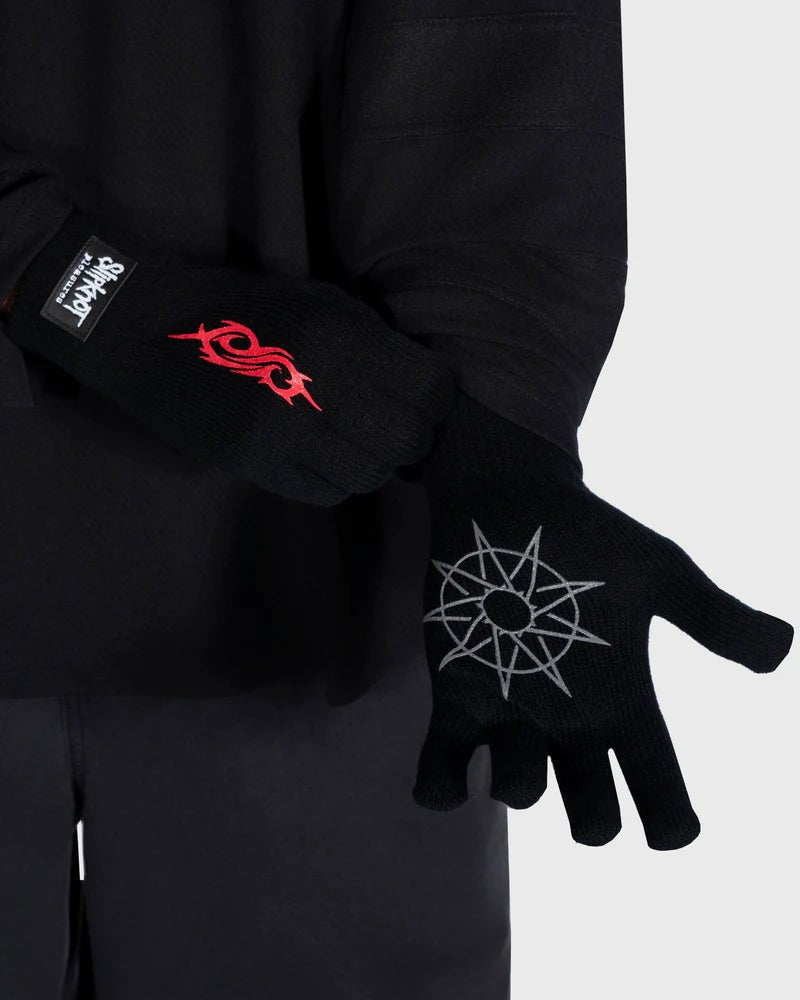 PLEASURES x Slipknot Cult Knit Gloves – Black Winter Gloves Canada Exclusive - Gallery Streetwear