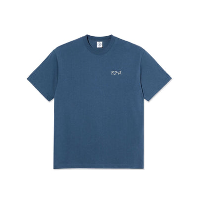 Polar Skate Co. Contrast Tee Stroke Logo – Grey Blue