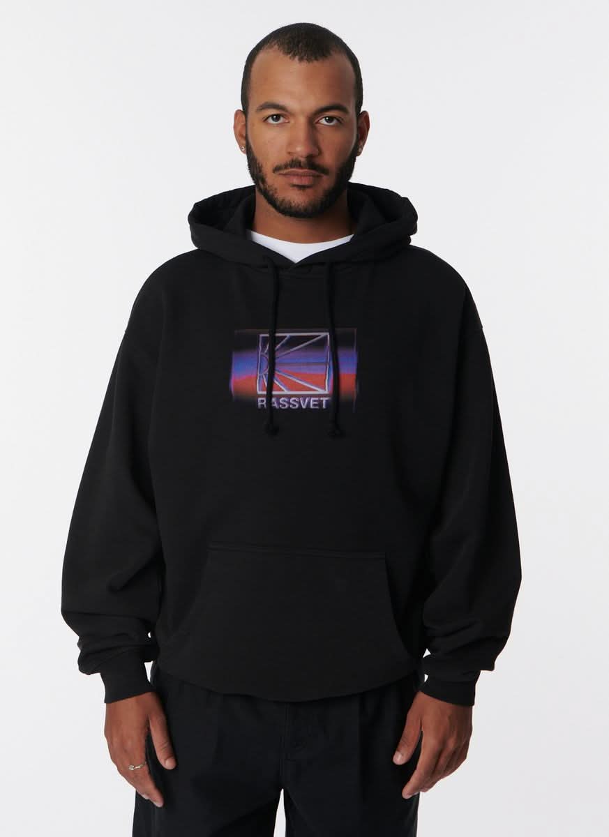 Rassvet Glitch Hoodie – Black - Gallery Streetwear