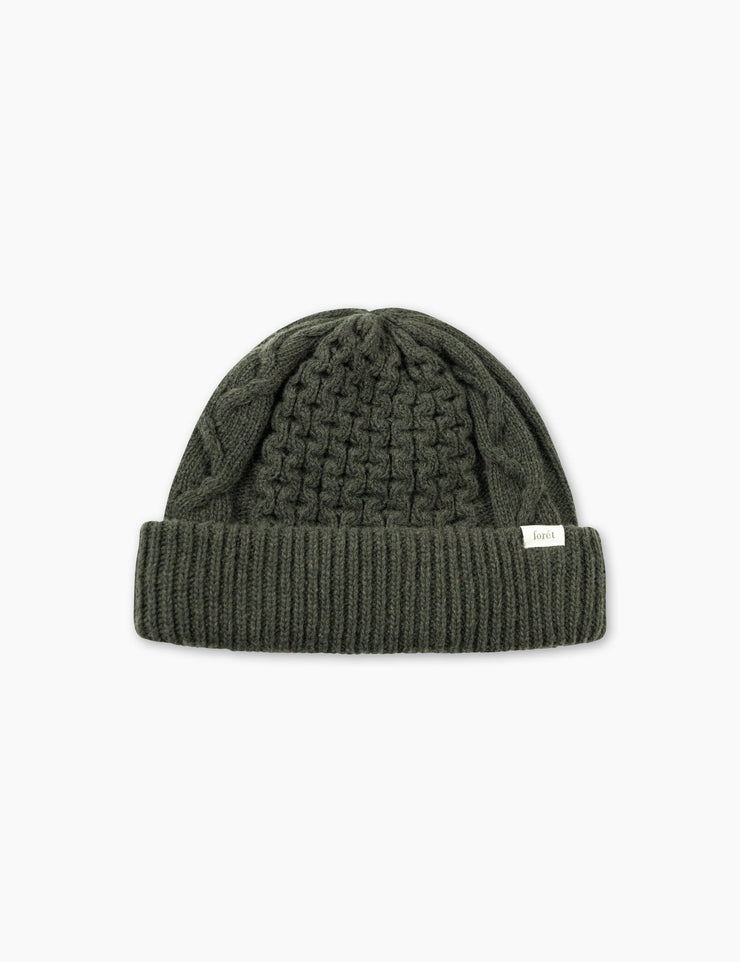 Foret | Hybrid Cable Beanie Green