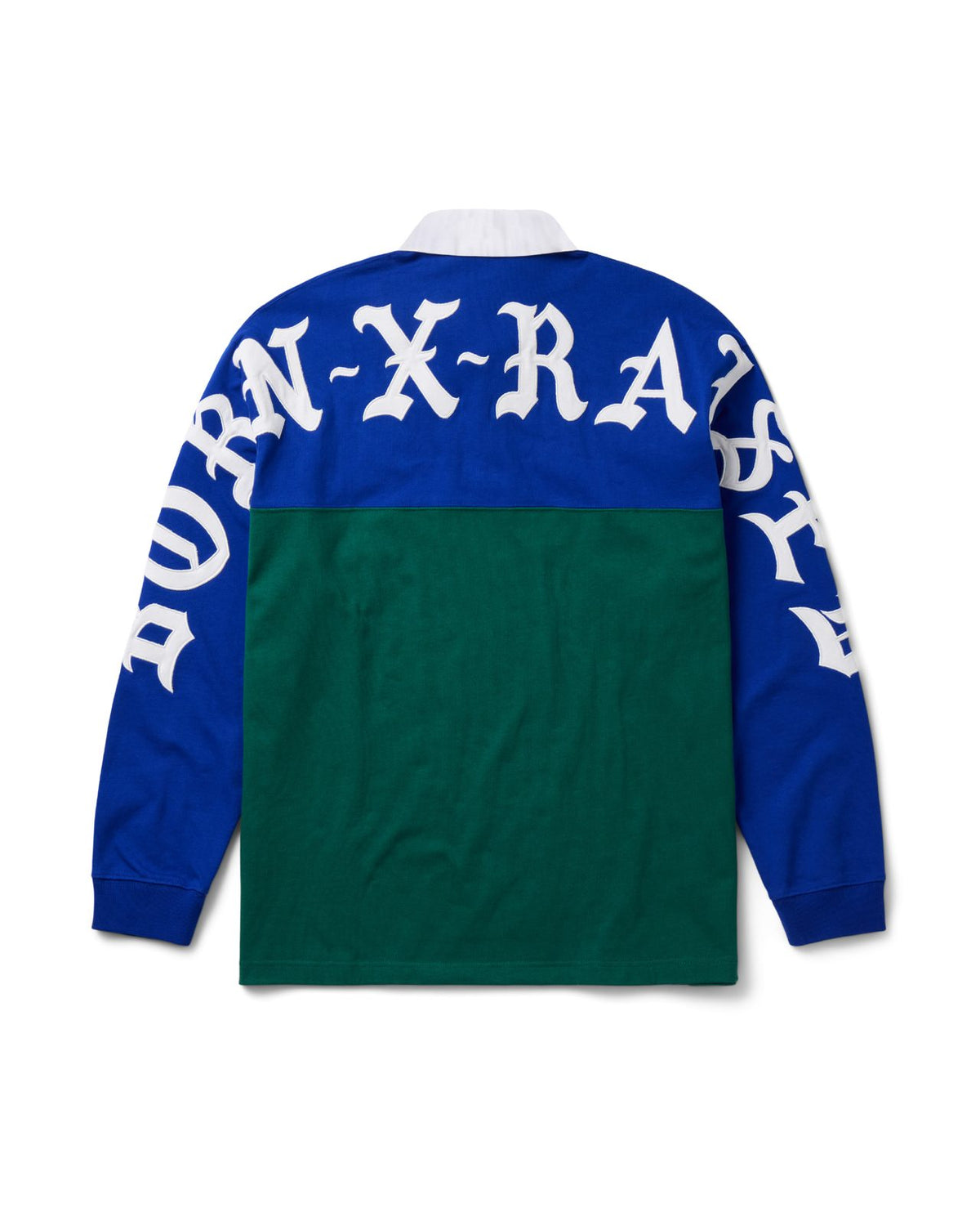 Born X Raised Color Blocked Rugby Shirt – Blue / Green