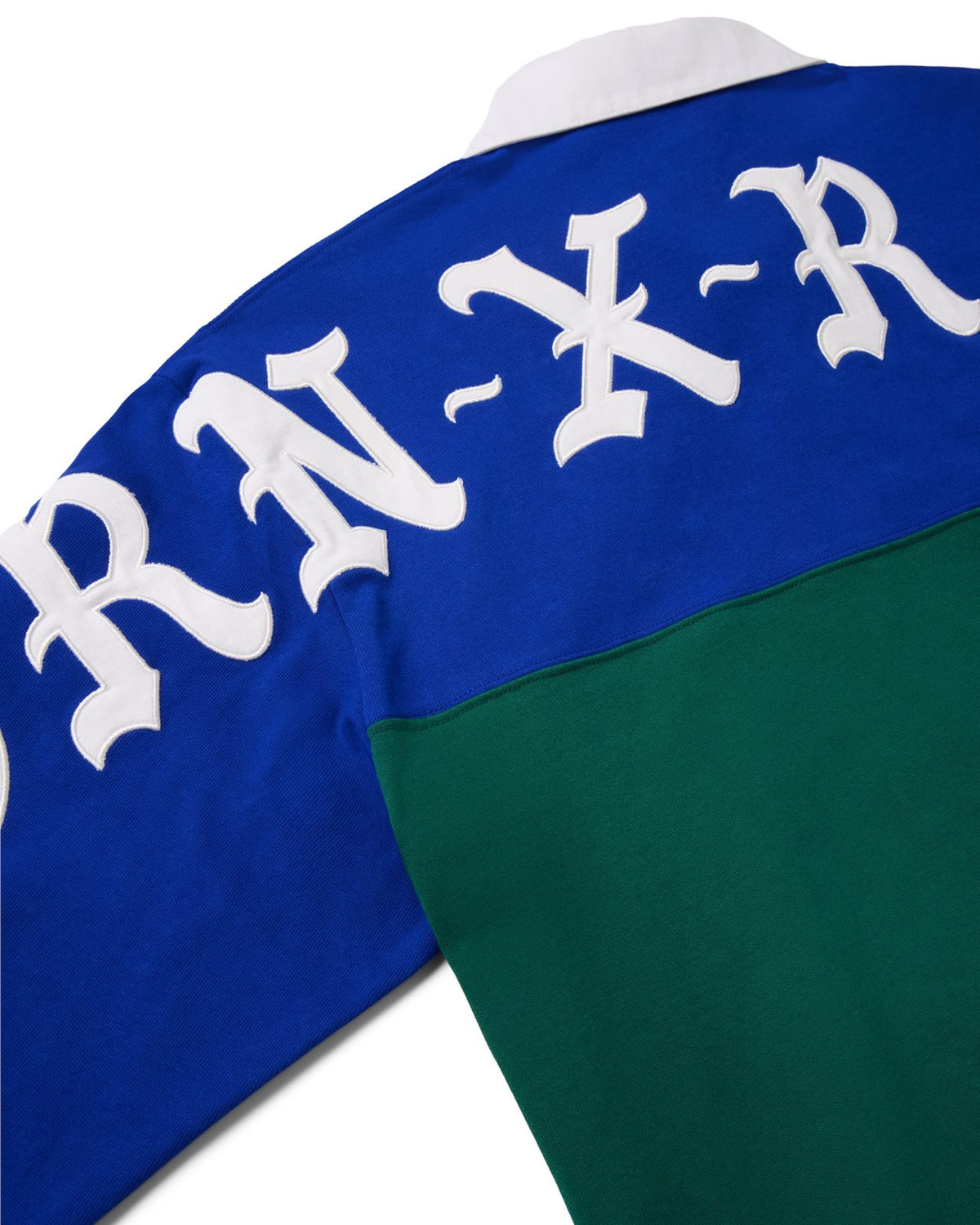 Born X Raised Color Blocked Rugby Shirt – Blue / Green