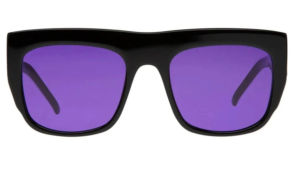 Spitfire Cut 117 – Black Oversized Sunglasses with Purple Lenses - Gallery Streetwear