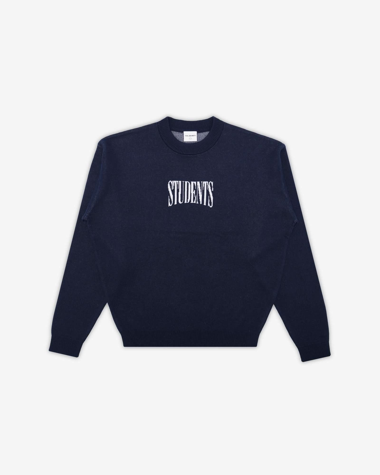 Students Golf Cade Knit Crew Sweater - Navy - Gallery Streetwear