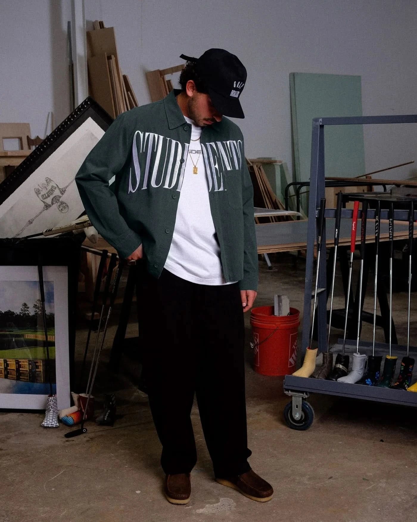 Students Golf Garrick Chore Jacket - Navy - Gallery Streetwear