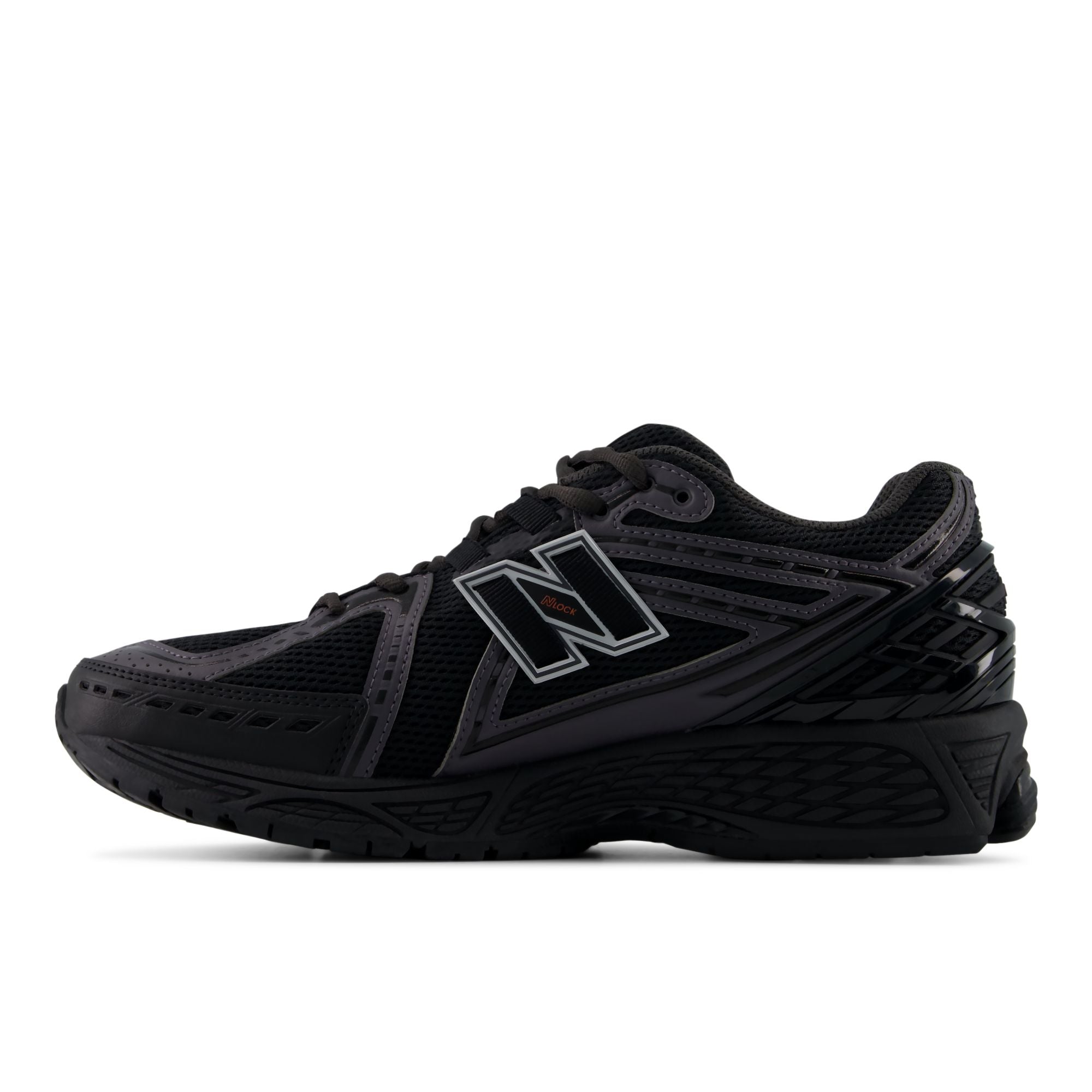 New Balance 1906R Black with Hot Tomato, medial inner side profile