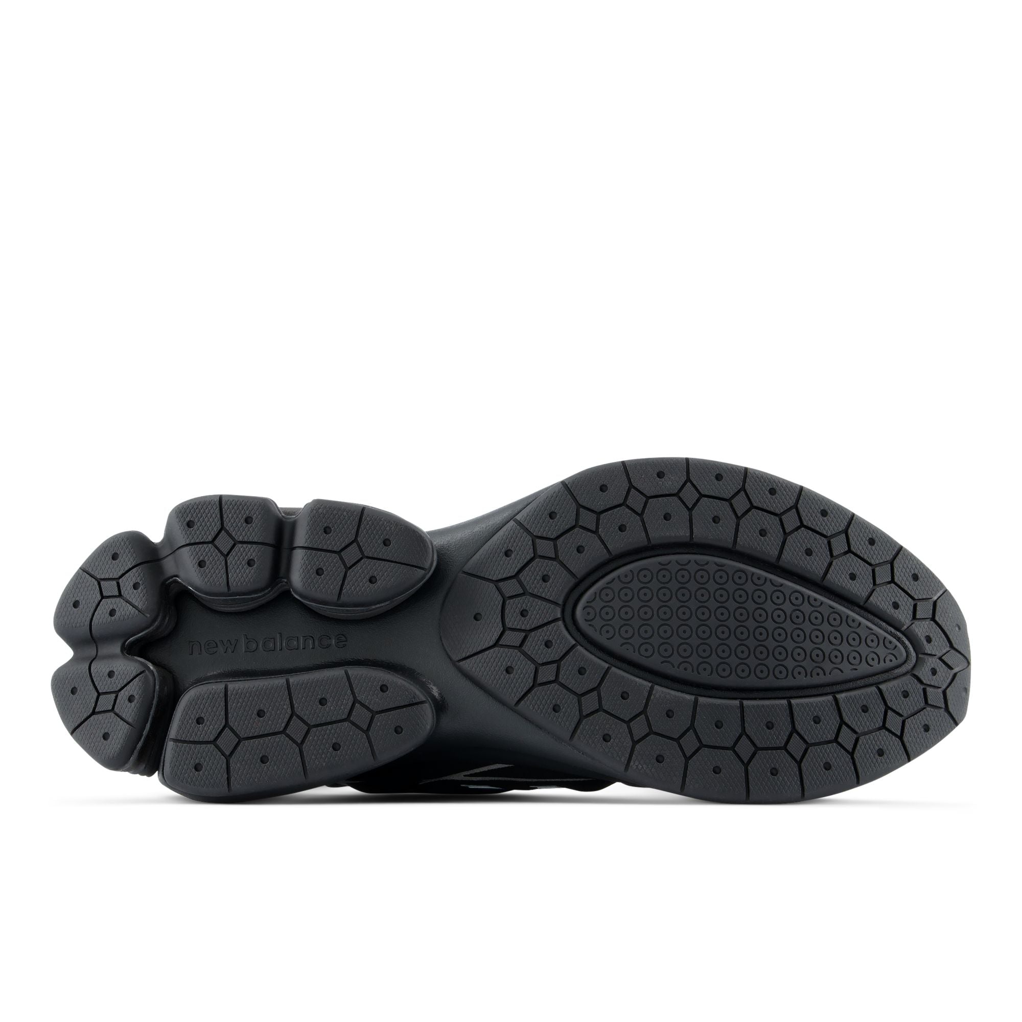 New Balance 5030 Black with Silver Metallic, outsole tread detail