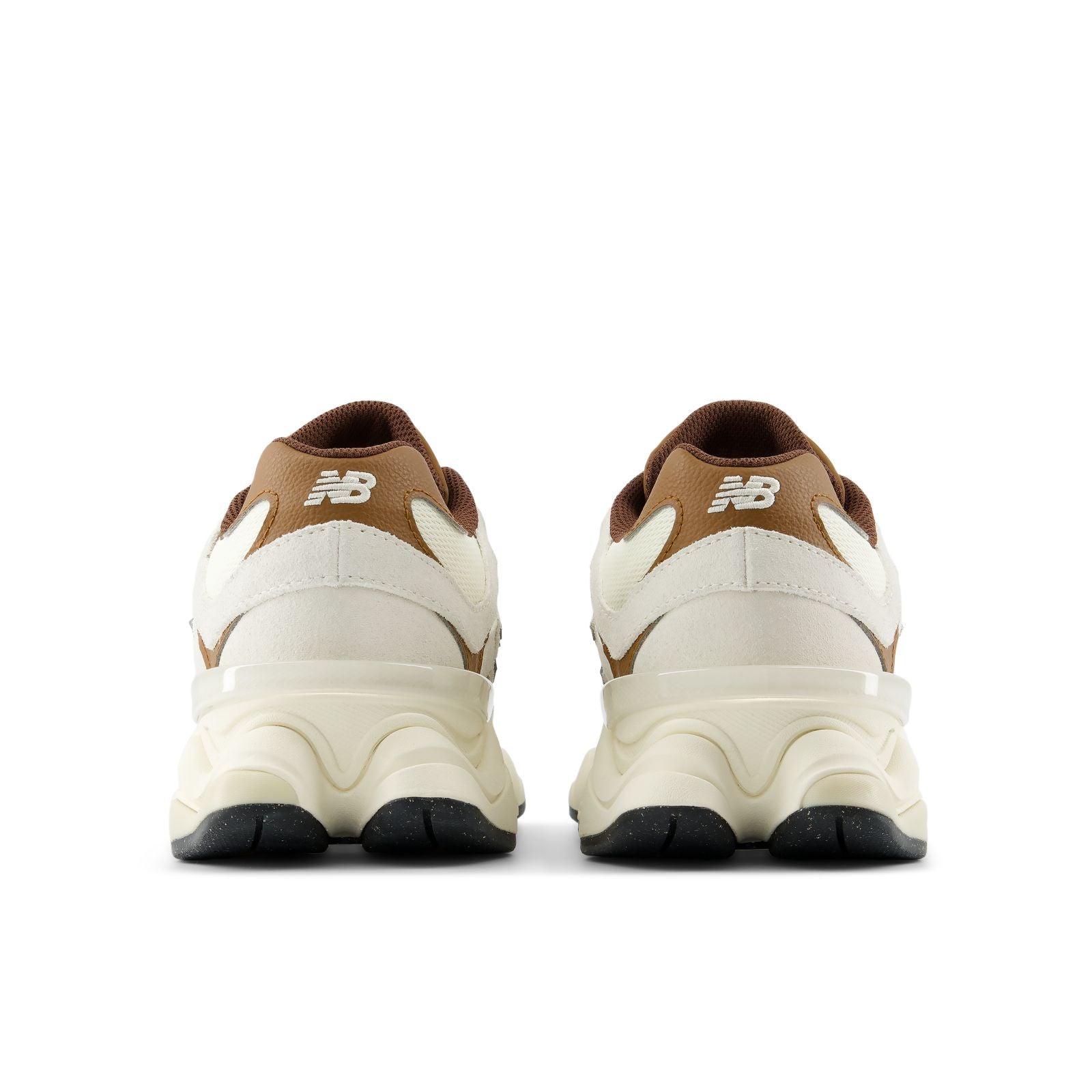 New Balance 9060 Breakfast Tea with Angora, heel and ABZORB midsole detail