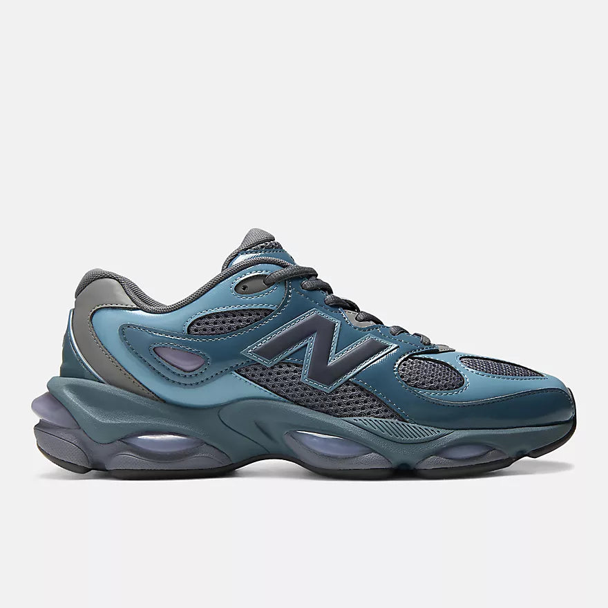 New Balance 983 in Shadow Blue mesh and suede, lateral side profile