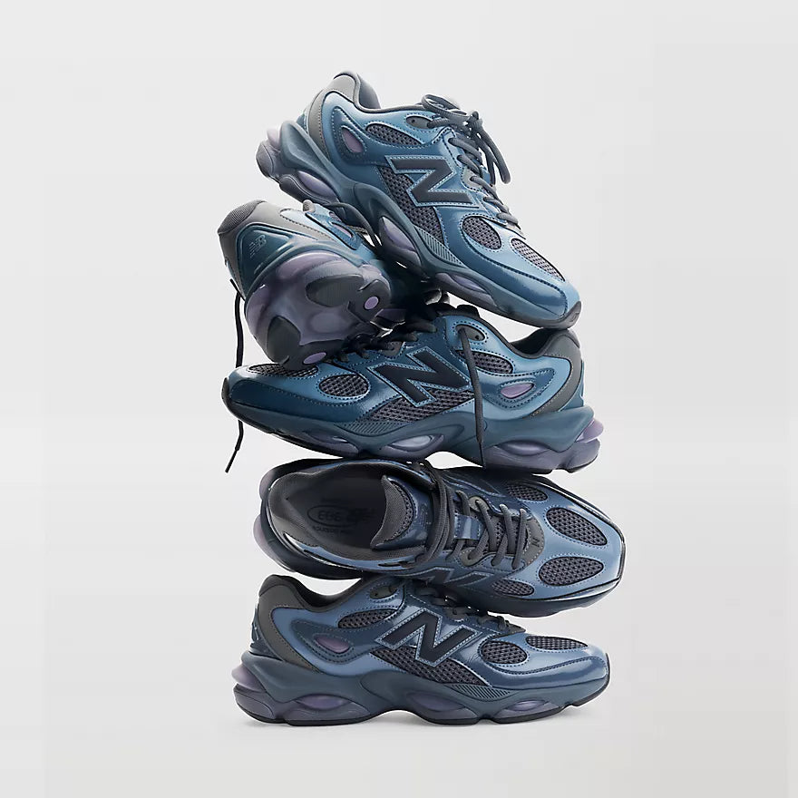 New Balance 983 Shadow Blue, worn on foot from the side