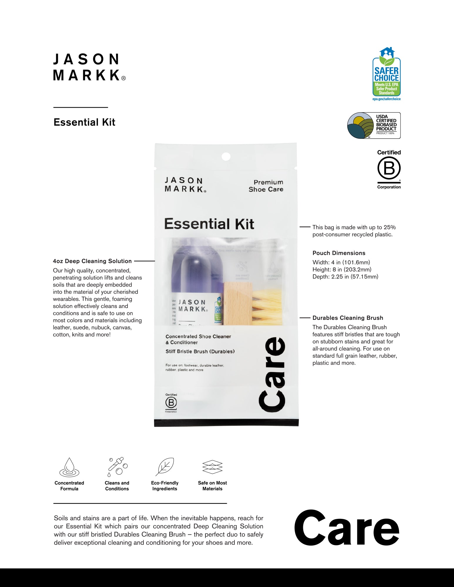 Jason Markk Essential Kit Shoe Cleaning
