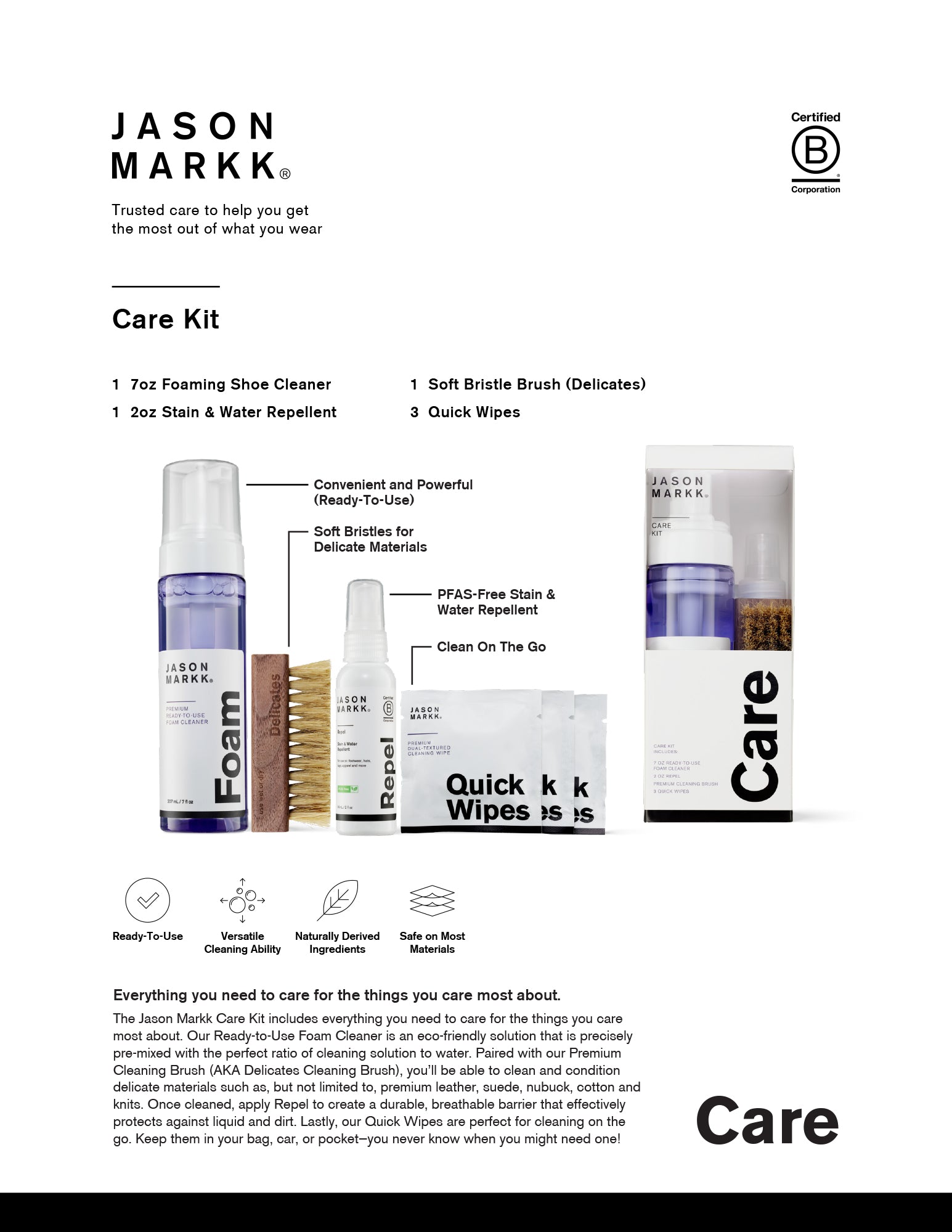 Jason Markk Care Kit Shoe Cleaning Essentials