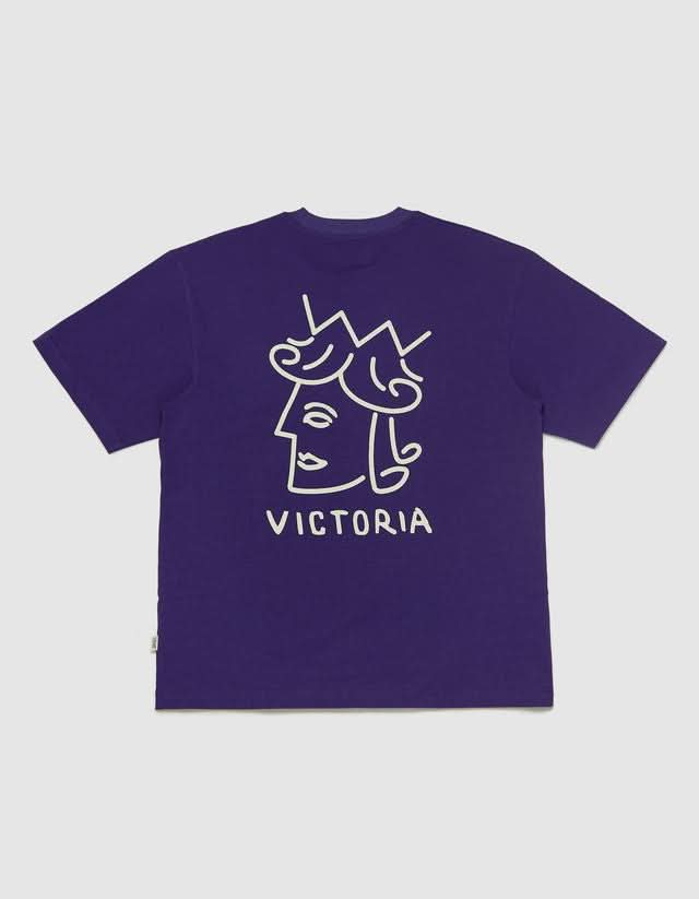 Victoria HK QueenHead Logo Tee – Purple - Gallery Streetwear