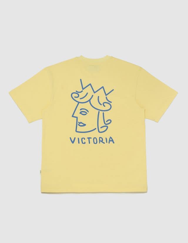 Victoria HK QueenHead Logo Tee – Yellow - Gallery Streetwear