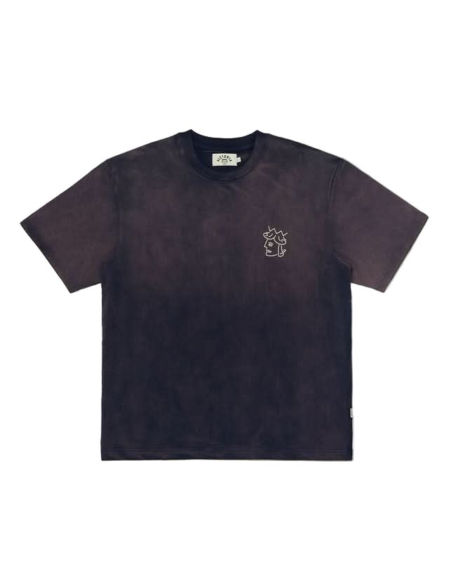 Victoria HK | Sun Faded Queenhead Logo Tee – Navy - Gallery Streetwear
