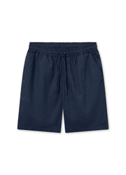 FORET SERENE LINEN SHORTS- NAVY - Gallery Streetwear